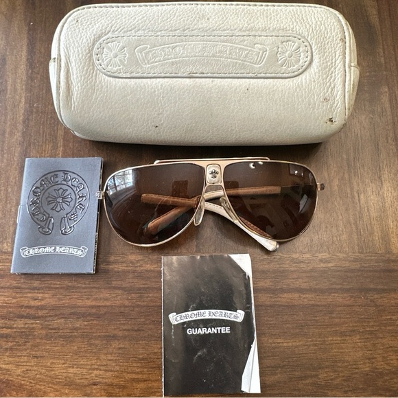 Chrome Heart Sunglasses. Double D. White - Picture 6 of 16